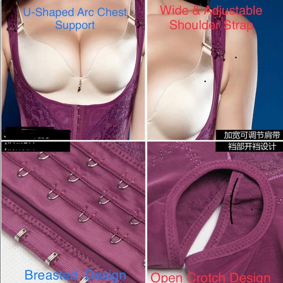 Women Magnetic Therapy Open File Shaperwear Tummy Thighs Control Body Lifting - Picture 8 of 11